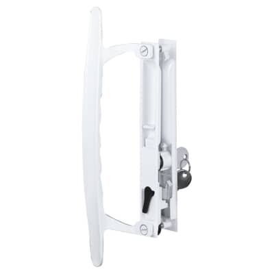 Prime Line White Sliding Patio Door Handle Set Home Hardware White Sliding Patio Door Handle Set, Sliding Glass Door Lock And Handle Set