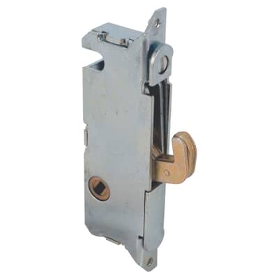 Prime-Line U 9882 Sliding Door Lock - Keyed, Step-On Foot Operation, Aluminum Finish
