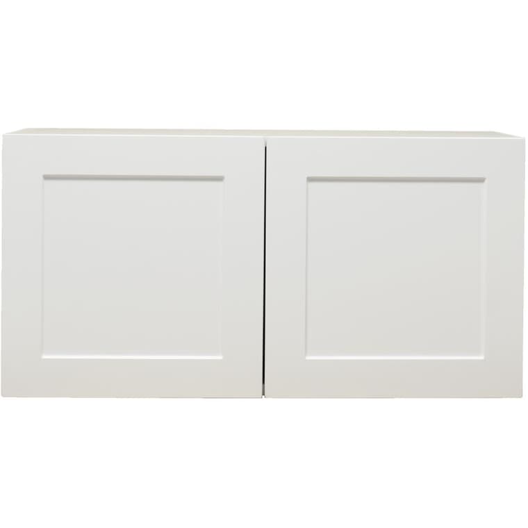 Huntsville Assembled Bridge Cabinet - White, 30" x 15", 2 Doors