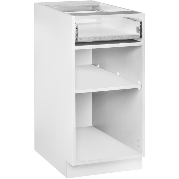1 Door and 1 Drawer Knockdown Base Cabinet - White, 15"