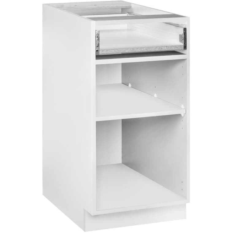 1 Door and 1 Drawer Knockdown Base Cabinet - White, 18"