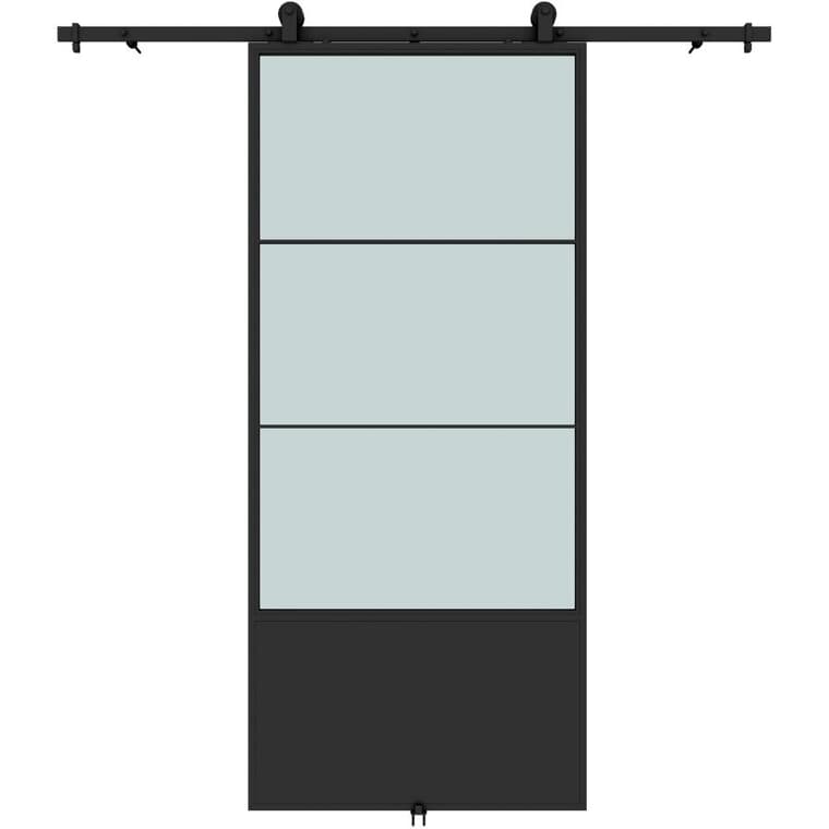 Concorde Sliding Barn Door - with Hardware + Frosted Glass, 37" x 84"
