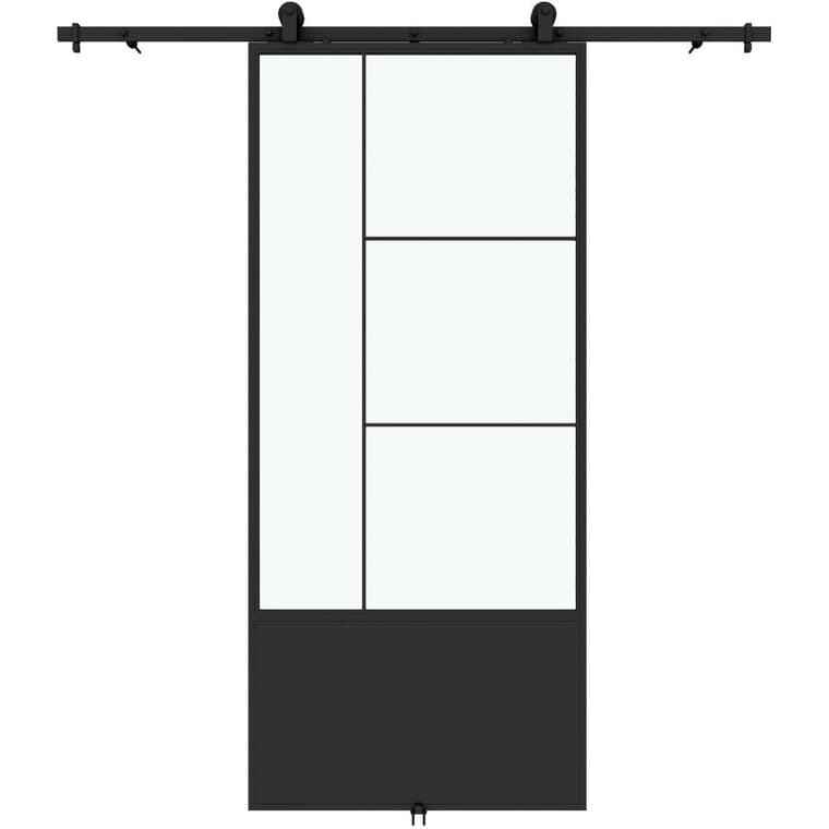 Opera Sliding Barn Door - with Hardware + Clear Glass, 37" x 84"