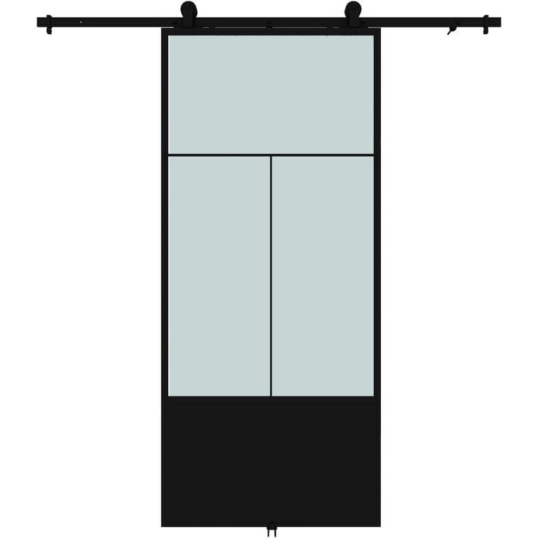 Nation Sliding Barn Door - with Hardware + Frosted Glass, 37" x 84"