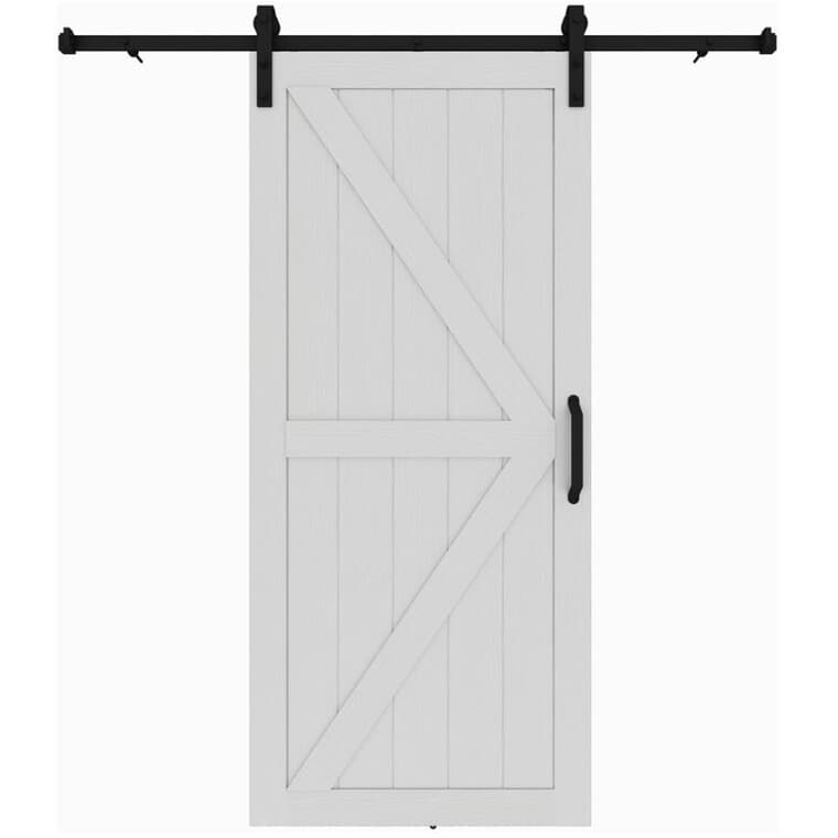 Artisan Barn Door - with Hardware + White, 37" x 84"