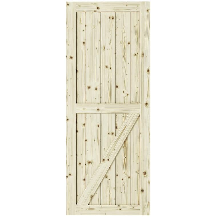 Half-Check Pine Barn Door - 33" x 84"