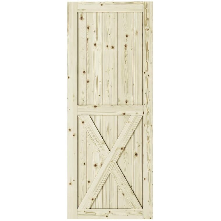 Half-Cross Pine Barn Door - 33" x 84"
