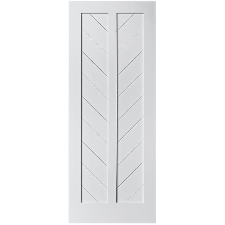 Chevron Barn Door - White, 33" x 84"