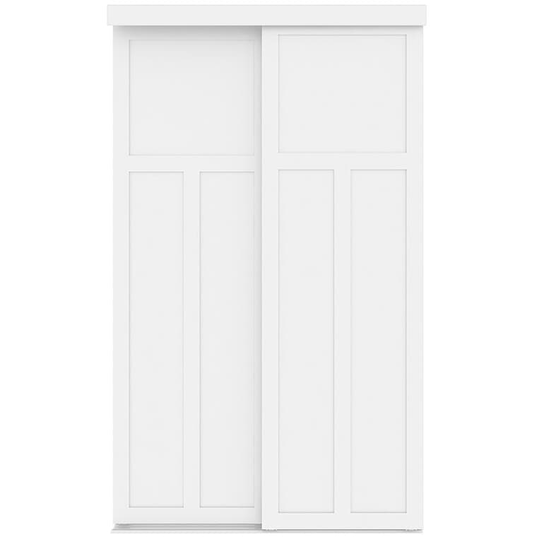 Mission Sliding Closet Doors - White, 48" x 80"