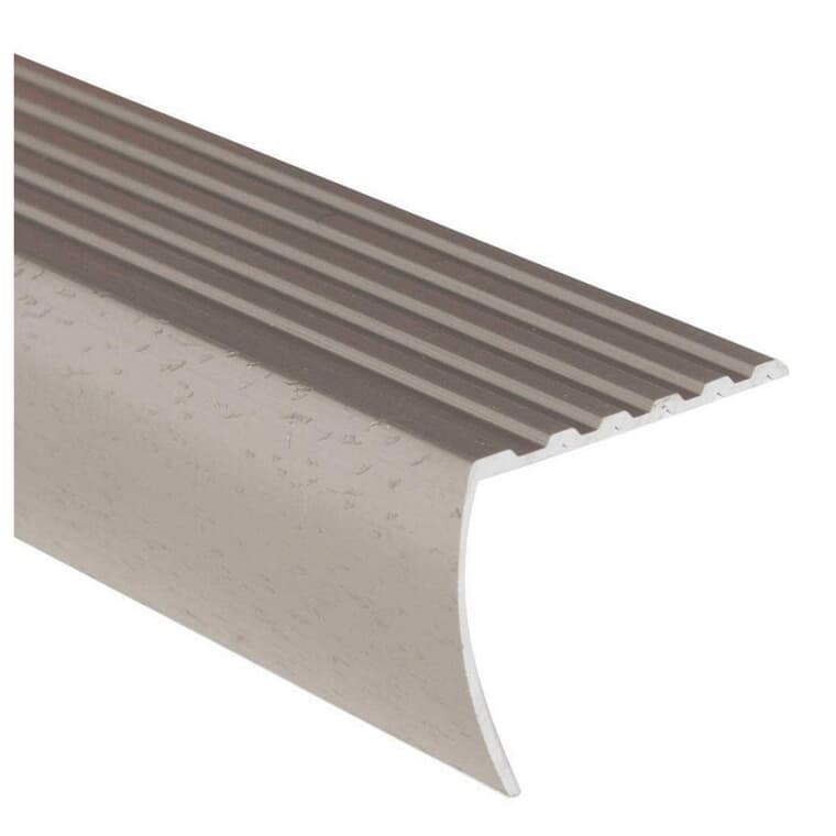 1-3/8" x 3' Hammered Silver Stair Nose Moulding