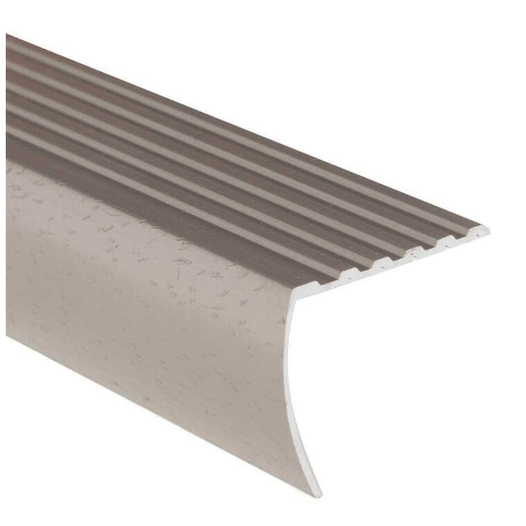 12' Hammered Silver Stair Nose Moulding