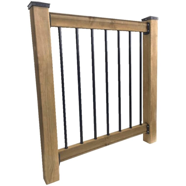 6' Traditional Brown Pressure Treated Railing Kit
