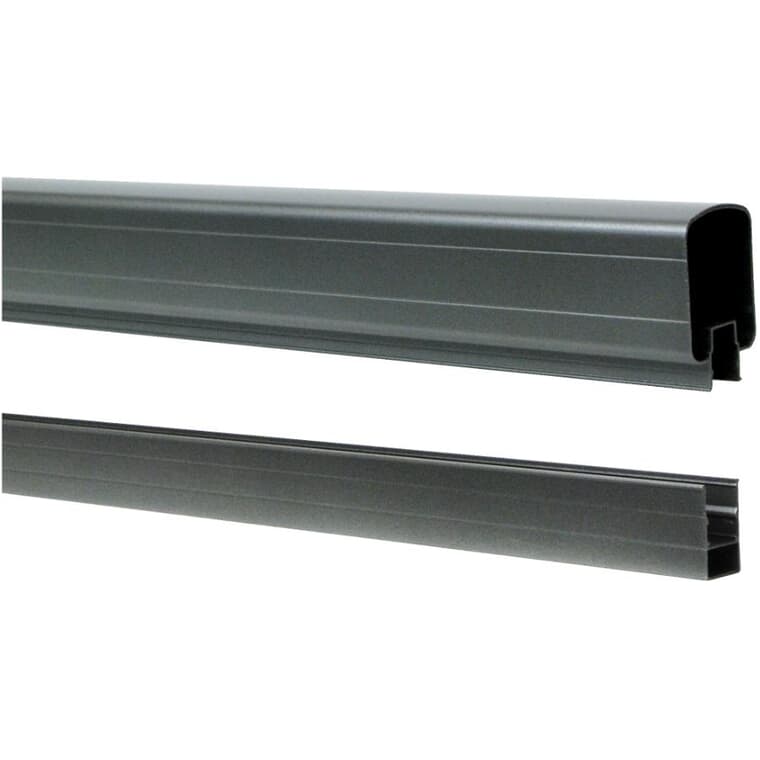 10' O/C Aluminum Top & Bottom Rails - Titanium Slate