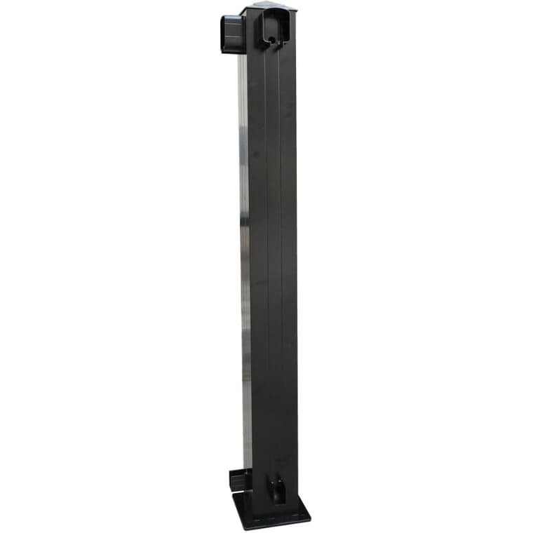 4" x 4" Black Aluminum Railing Corner Post
