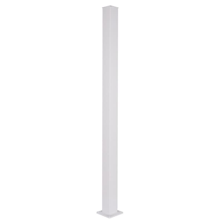 2-1/4" x 2-1/4" White Aluminum Railing Stair Post