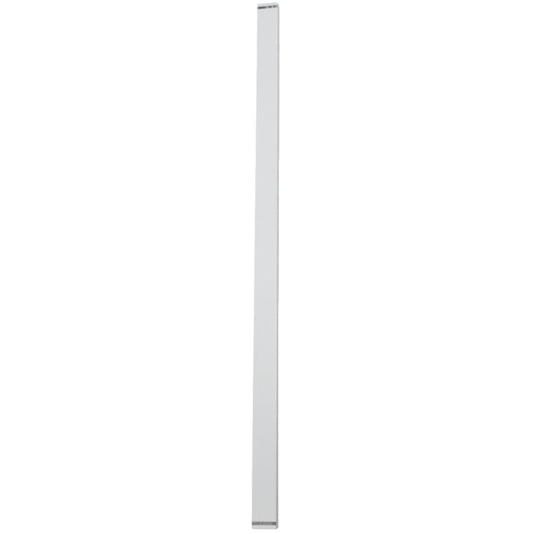 Paquet de 6 barreaux droits et larges en aluminium de 1-1/2 po x 42 po pour section de rampe de 3 pi, blanc