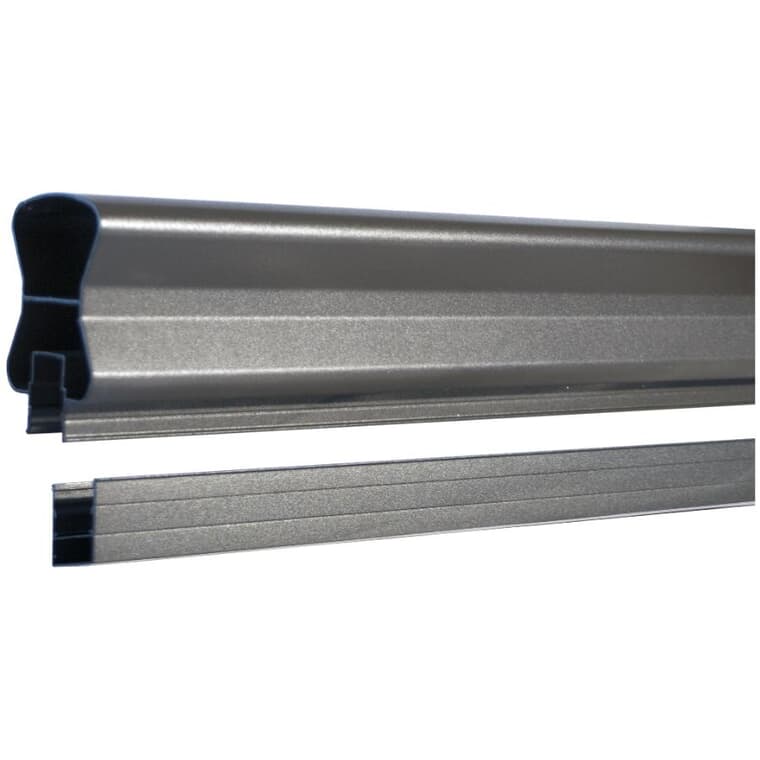 6' O/C Aluminum Top & Bottom Stair Rails - Titanium Slate