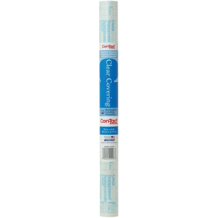 Self-Adhesive Covering - Clear, 18" x 9'
