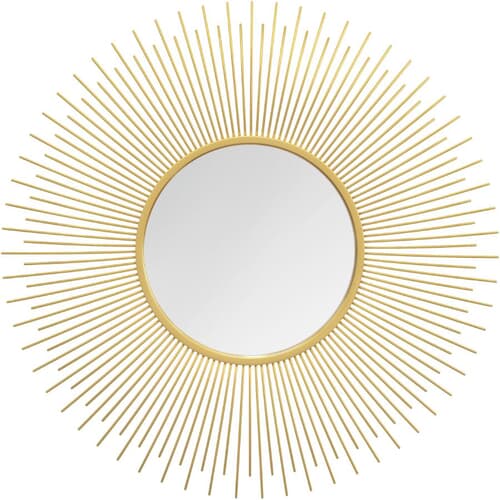 Gold Burst Round Wall Mirror - 30" x 30"