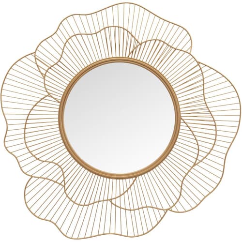 Petal Gold Wall Mirror - 28" x 28"