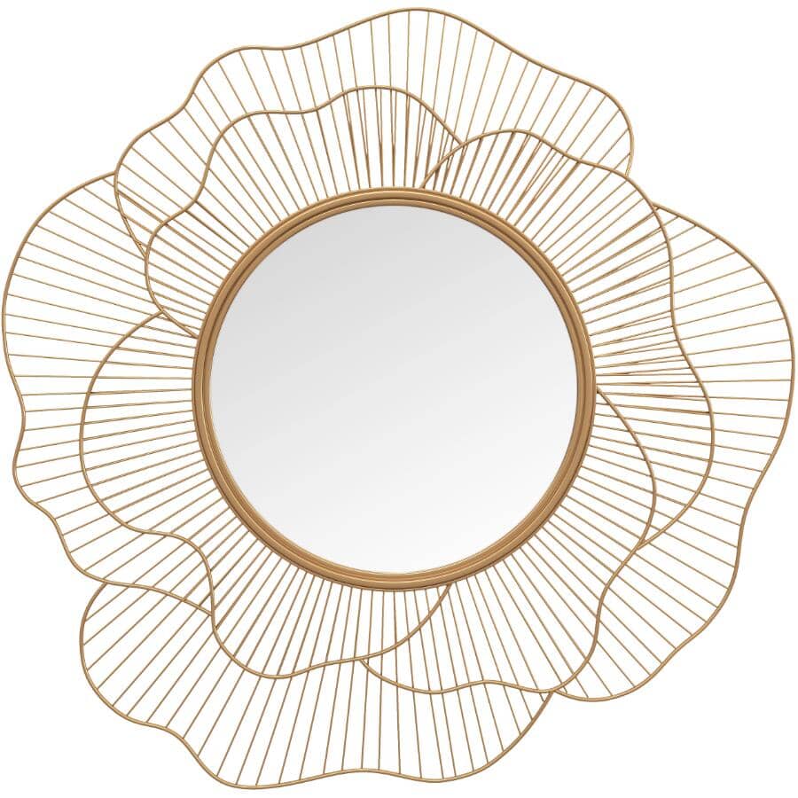 INSTYLE:Petal Gold Wall Mirror - 28" x 28"