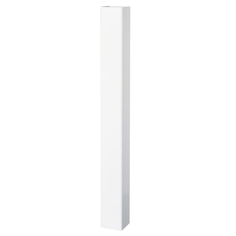 39" Yardcrafters White Square Vinyl Post