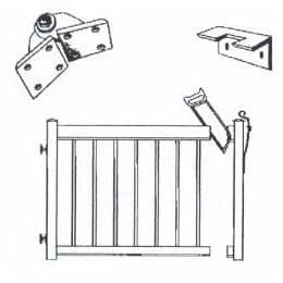 REGAL IDEAS 4' Bronze Aluminum Wide Gate Picket Railing Package | Home ...