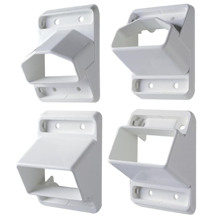 4 Pack Yardcrafters White Wallmount Staircase Connectors