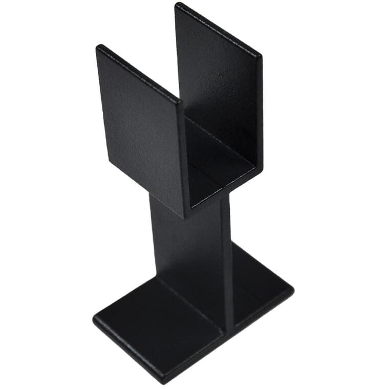 Support en aluminium pour rampe d'escalier, noir texturé