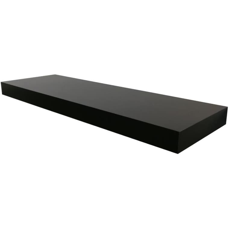 35-7/16" x 8" x 1.5" MDF Black Floating Shelf