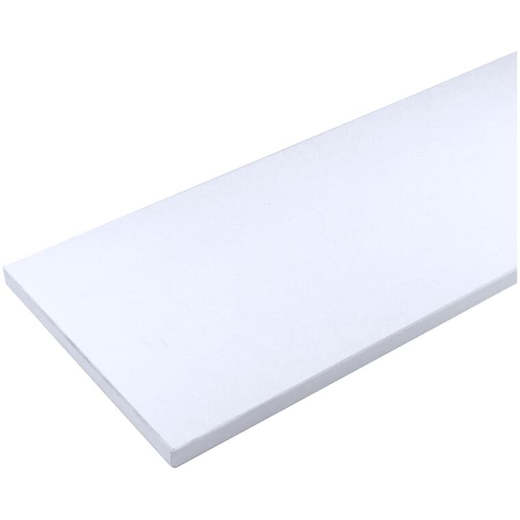 8" x 48" White Laminated Shelf