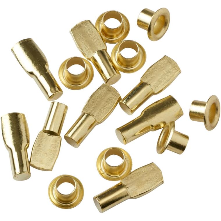 8 Pack 5mm Brass Straight Shelf Supports