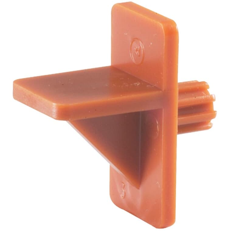 1/4" Brown Plastic Shelf Supports - 8 Pack