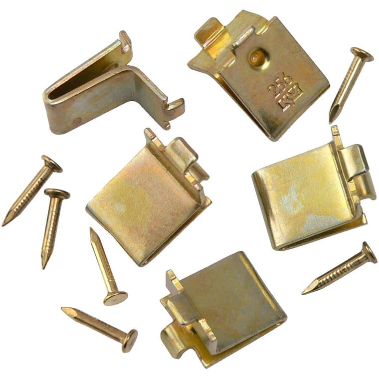12 Pack Brass Pilaster Strip Clips