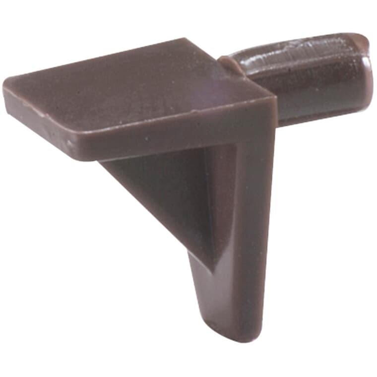 5 mm Brown Plastic Shelf Supports - 8 Pack