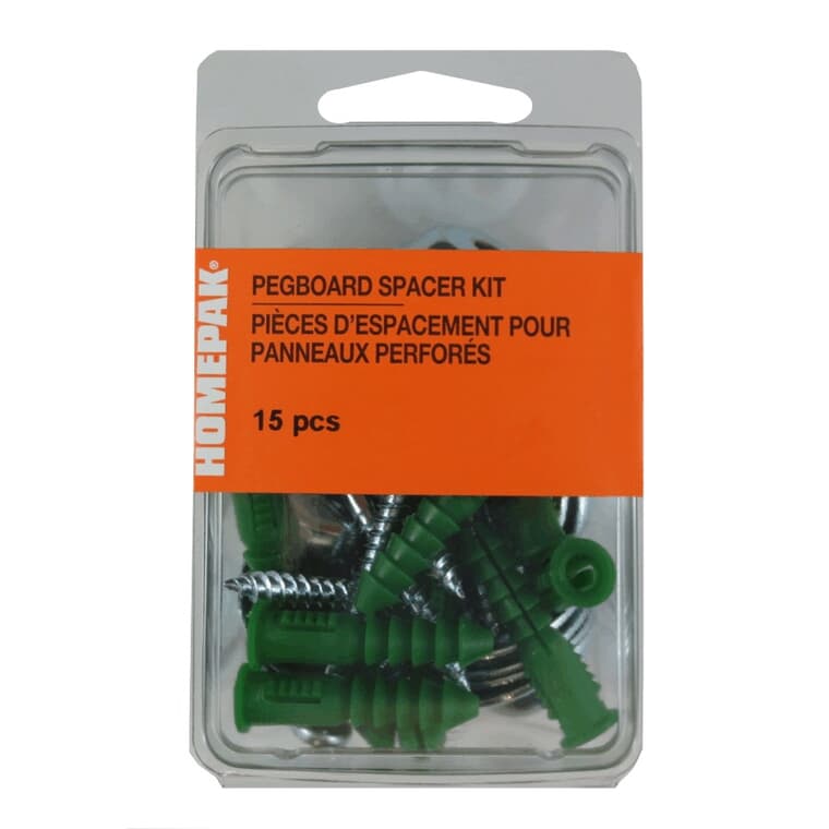 15 Piece Pegboard Spacer Kit