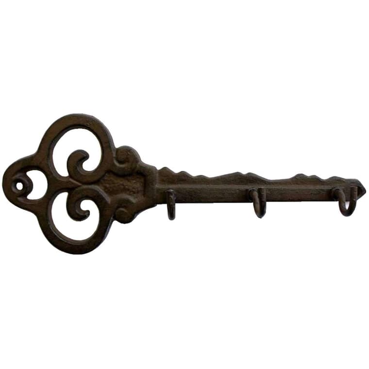 Accroche-clé en fer forgé en forme de clé