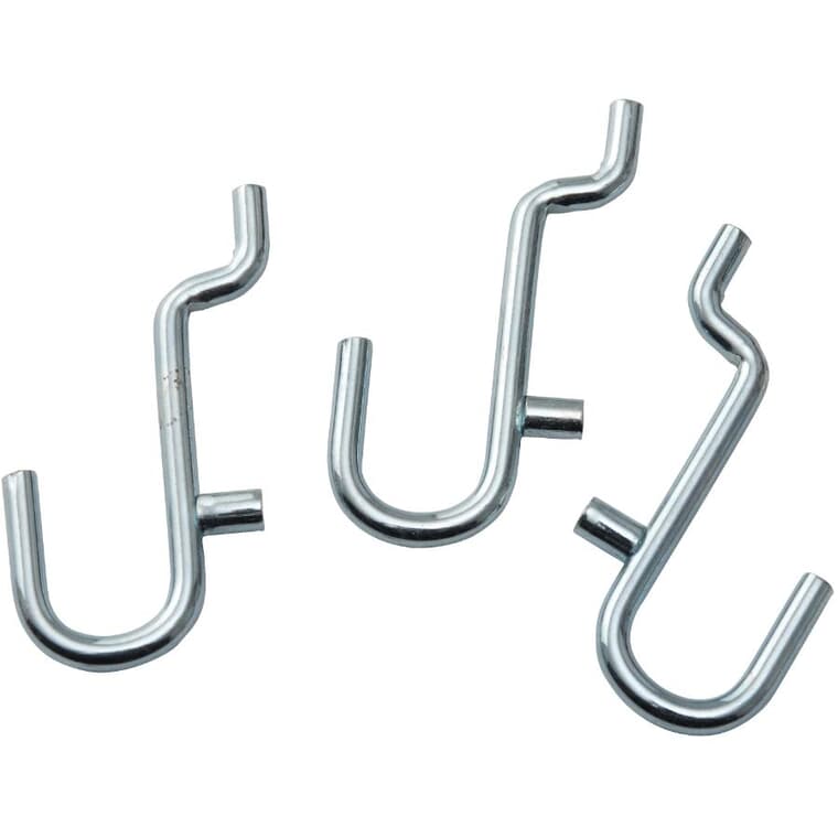 10 Pack 1/2" Curved Hooks, for 1/8" Pegboard