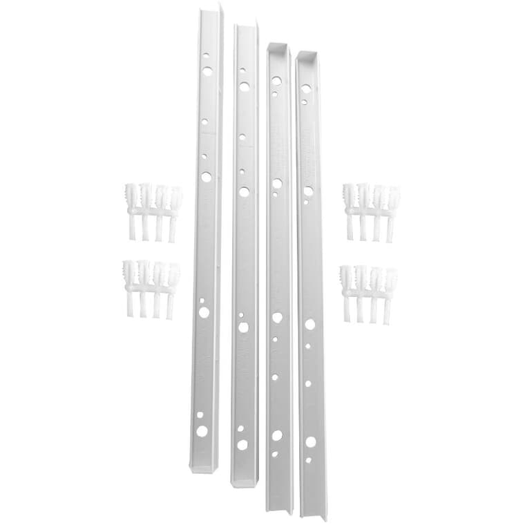 2 Pair Per Pack 16" White ABS Side Shelf Supports