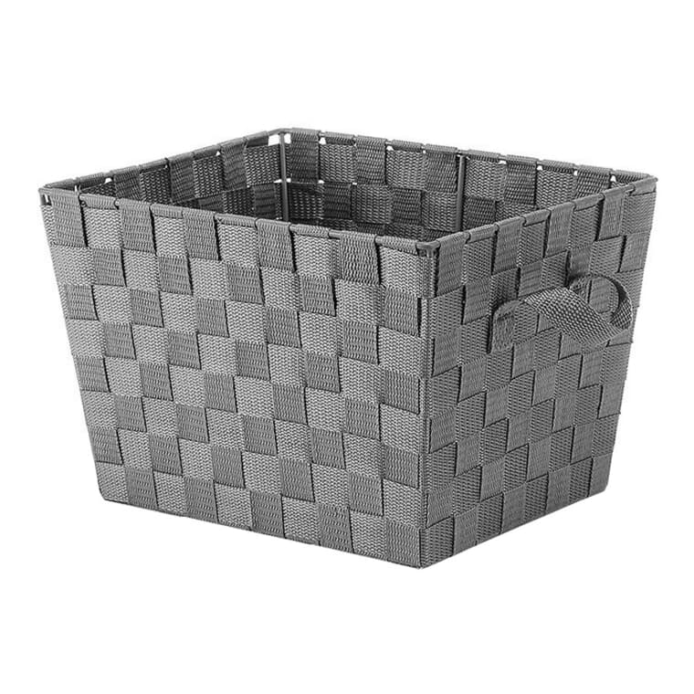 10" x 12" x 8" Grey Storage Basket