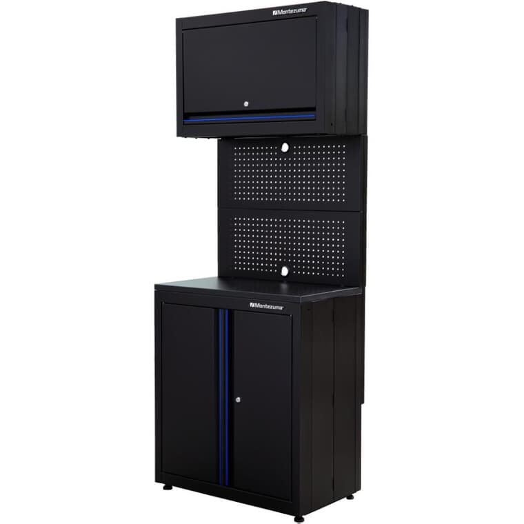 Black 3 Door Storage Cabinet