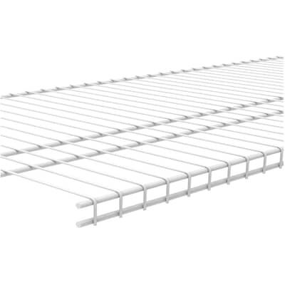 White Superslide Wire Shelf, Closetmaid Wire Shelving Hardware
