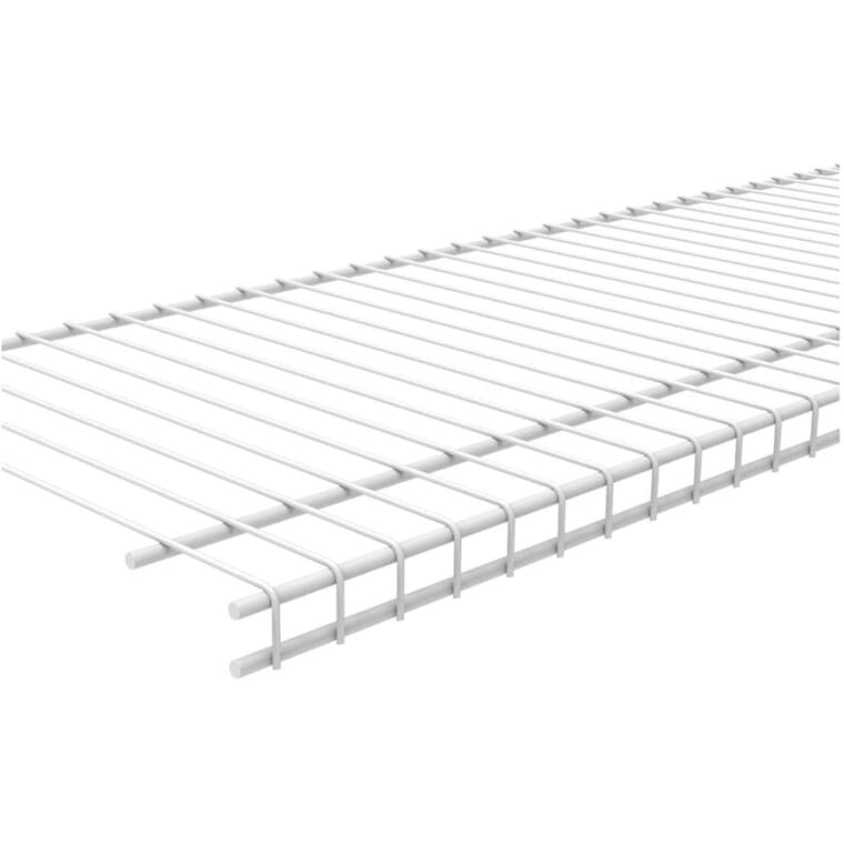 12" x 12' White Superslide Wire Shelf