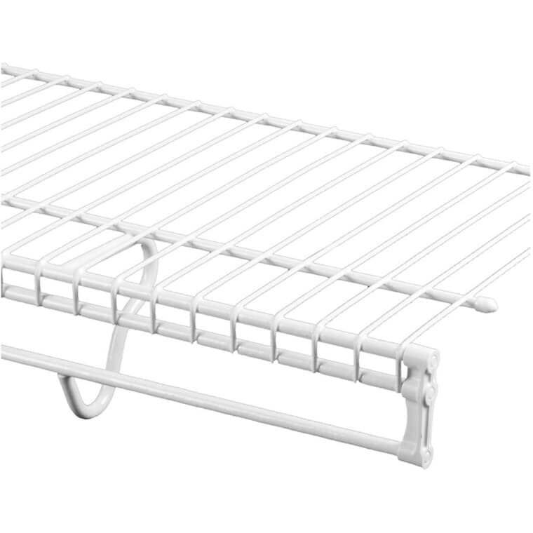 12" x 12' White Totalslide Wire Shelf