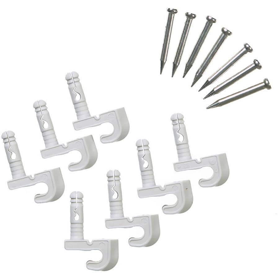 Home Hardware R Clips CLOSETMAID 7 Pack White Back Wall Shelf Clips with Pins | Home Hardware