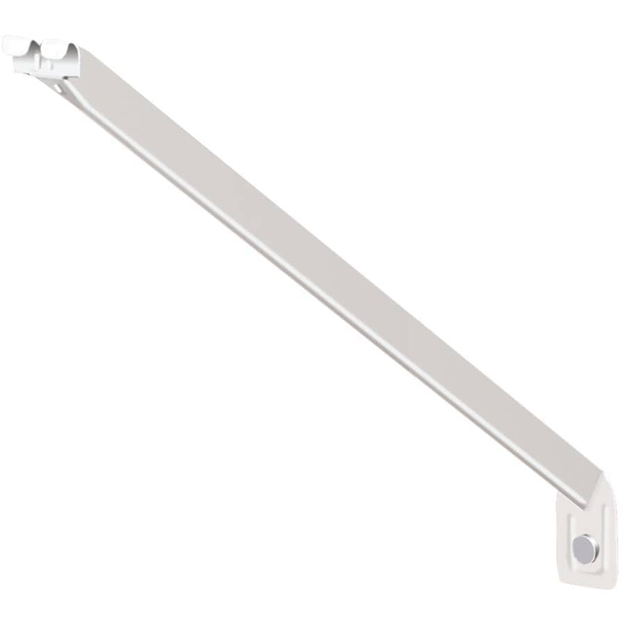 White Shelf Support Braces, Wire Shelving Anchors
