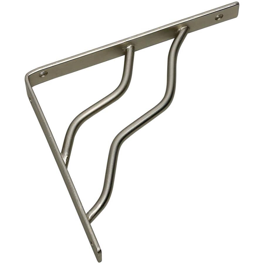 Brushed Nickel Shelving Brackets