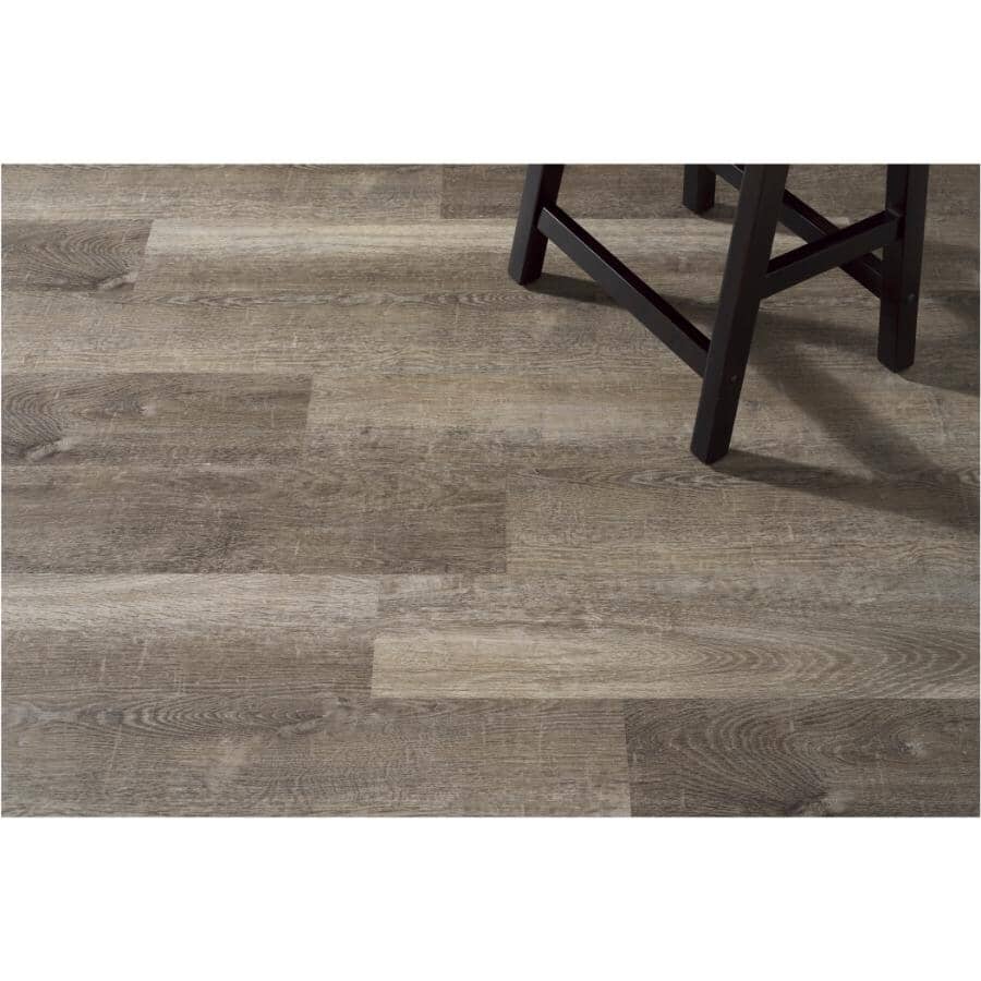 QUALITY CRAFT 24 sq. ft. 6" x 36" 10mm Rhone Press & Go Expresso Vinyl ...