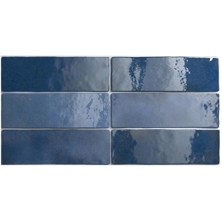 Artisan Collection 2.5" x 8" Ceramic Subway Tile - Colonial Blue, 5.27 sq. ft.