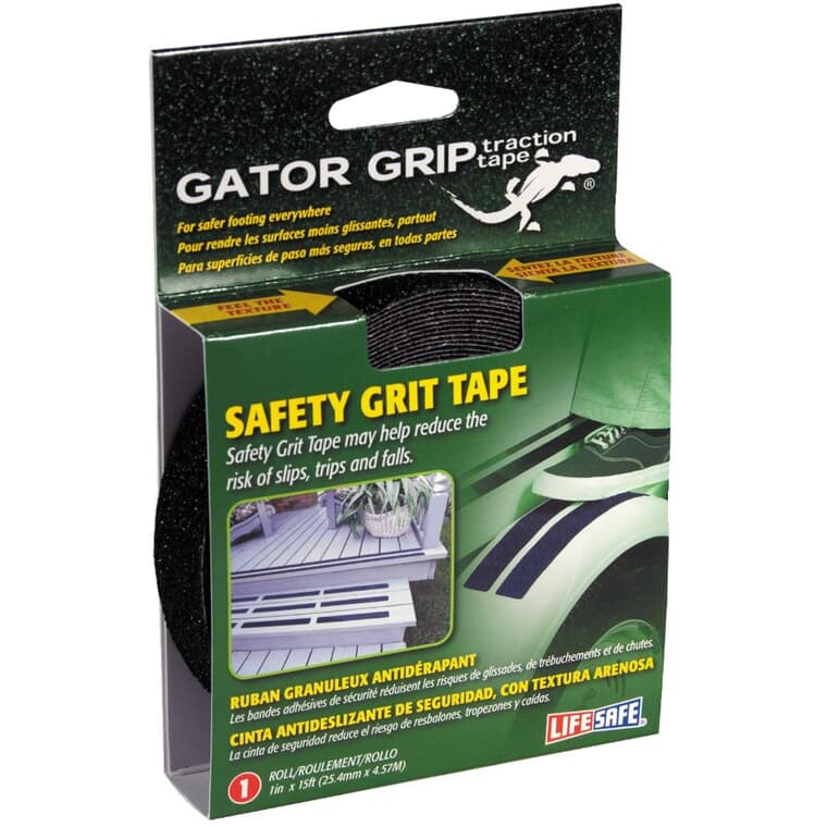 Gator Grip Safety Grit Tape - Black, 1" x 15'